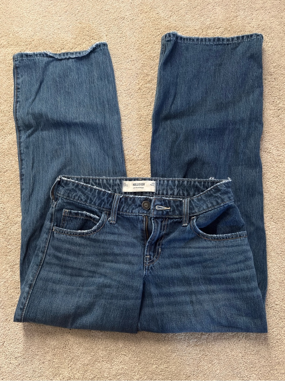 Hollister Wide-Leg Women’s Jeans in Dark Blue Wash